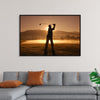 "Golf Swing at Sunset"