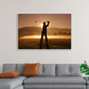 "Golf Swing at Sunset"