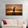 "Golf Swing at Sunset"