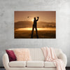 "Golf Swing at Sunset"