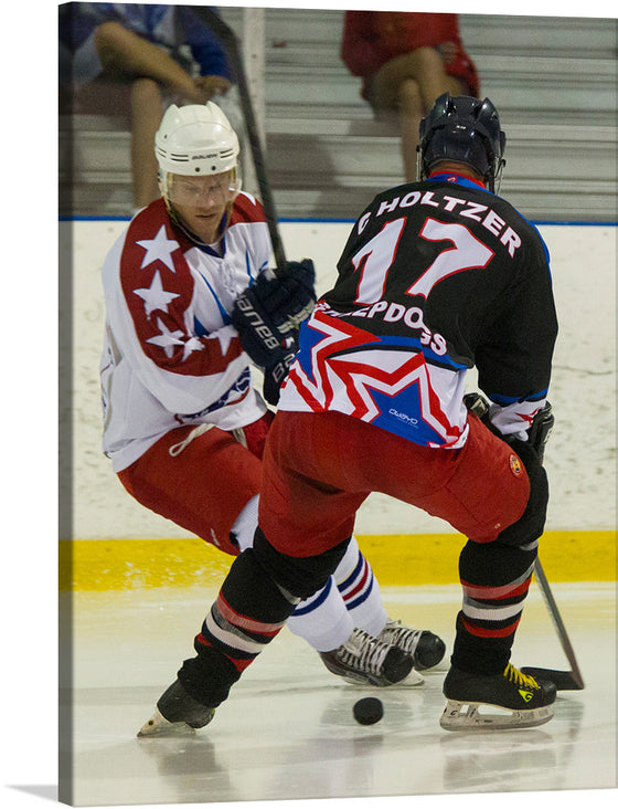 “CBP-ICE Hockey Team at World Police and Fire Games” by James Tourtellotte is a stunning action shot of a hockey game. The image captures the intensity and excitement of the sport, making it a perfect addition to any sports fan’s collection. 