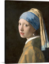 “Girl with a Pearl Earring”, an exquisite masterpiece by the Dutch Golden Age painter Johannes Vermeer, has transcended time to become an icon of art history. Painted around 1665, it is not merely a portrait but a captivating tronie—a portrayal of an imaginary figure. The enigmatic girl gazes at us, her eyes reflecting the play of light, while her exotic attire—a turban and a mysterious, improbably large pearl earring—hints at a world beyond the canvas.