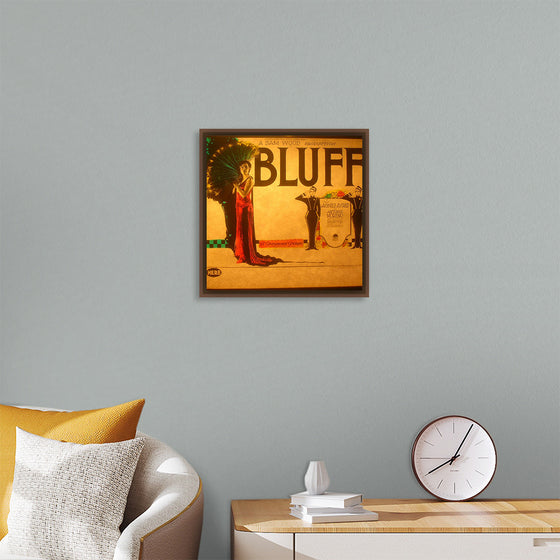 "Lantern slide for the film 'Bluff' (1924)"