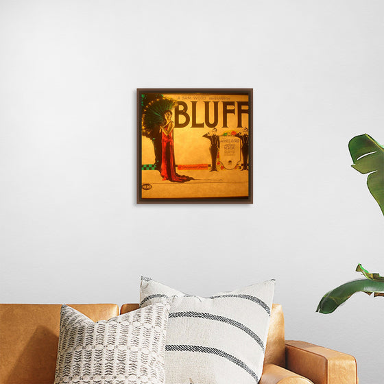 "Lantern slide for the film 'Bluff' (1924)"