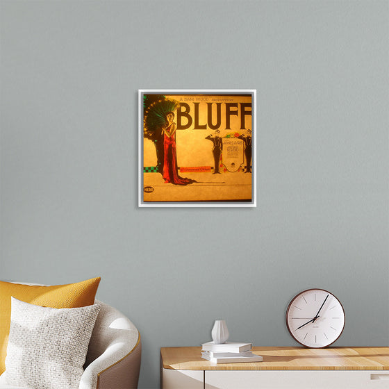 "Lantern slide for the film 'Bluff' (1924)"