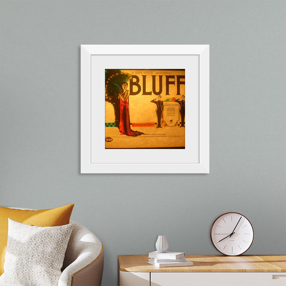 "Lantern slide for the film 'Bluff' (1924)"