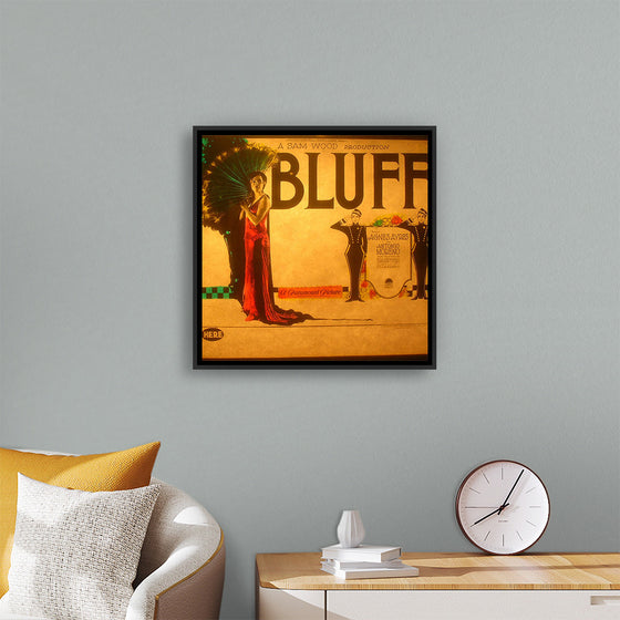 "Lantern slide for the film 'Bluff' (1924)"