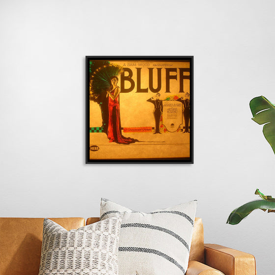 "Lantern slide for the film 'Bluff' (1924)"