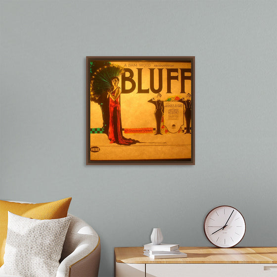 "Lantern slide for the film 'Bluff' (1924)"