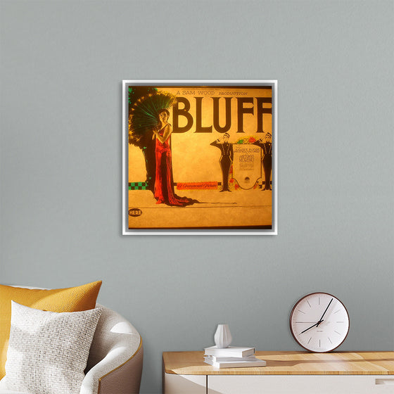 "Lantern slide for the film 'Bluff' (1924)"