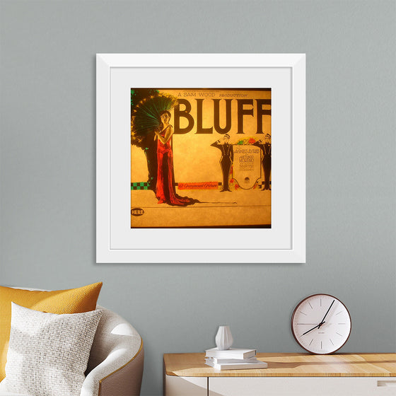 "Lantern slide for the film 'Bluff' (1924)"