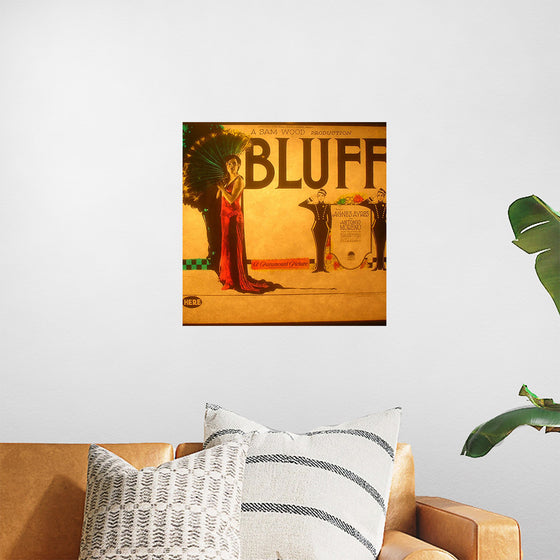 "Lantern slide for the film 'Bluff' (1924)"