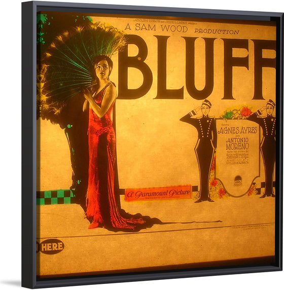 "Lantern slide for the film 'Bluff' (1924)"