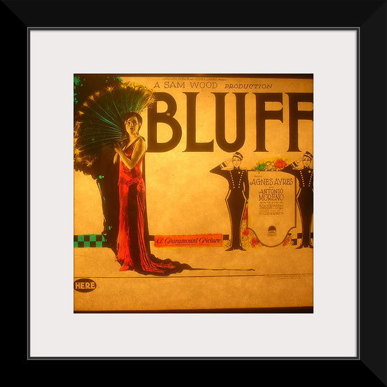 "Lantern slide for the film 'Bluff' (1924)"