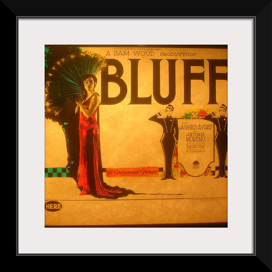 "Lantern slide for the film 'Bluff' (1924)"