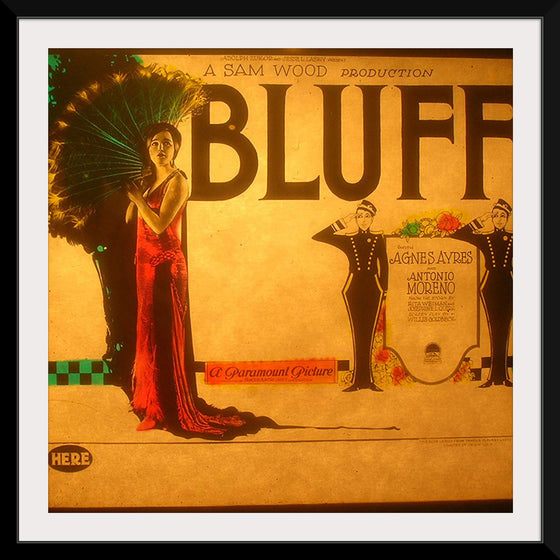 "Lantern slide for the film 'Bluff' (1924)"