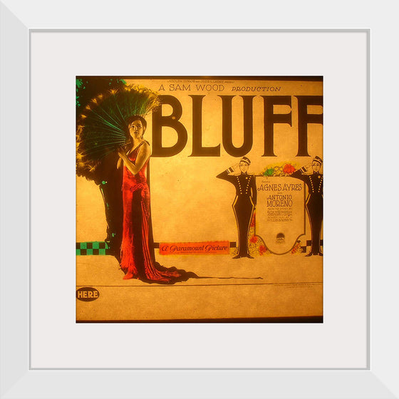 "Lantern slide for the film 'Bluff' (1924)"