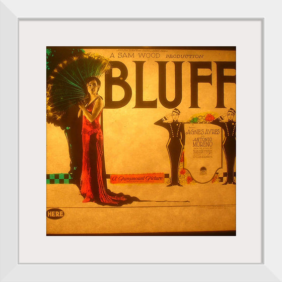 "Lantern slide for the film 'Bluff' (1924)"