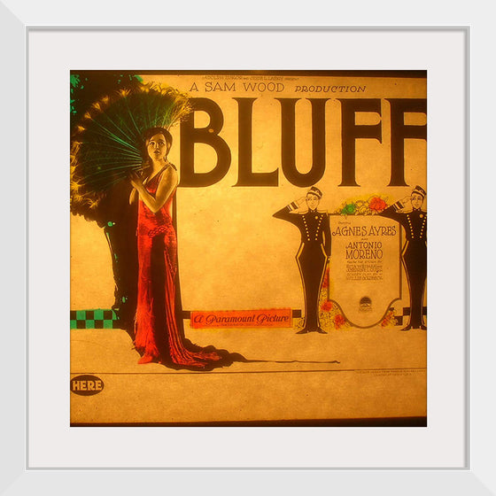 "Lantern slide for the film 'Bluff' (1924)"