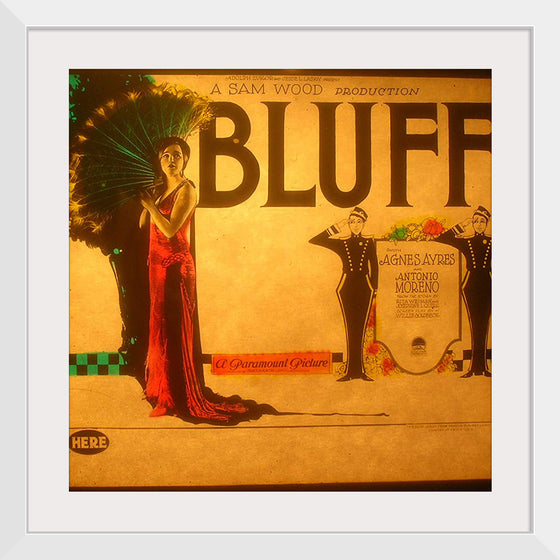 "Lantern slide for the film 'Bluff' (1924)"