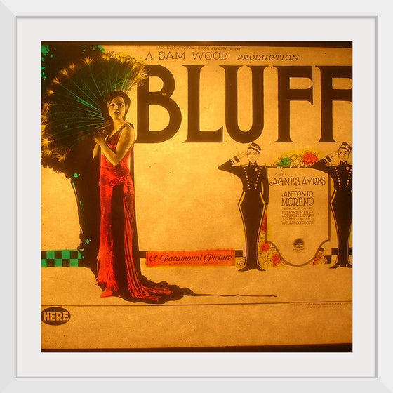 "Lantern slide for the film 'Bluff' (1924)"