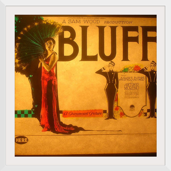 "Lantern slide for the film 'Bluff' (1924)"