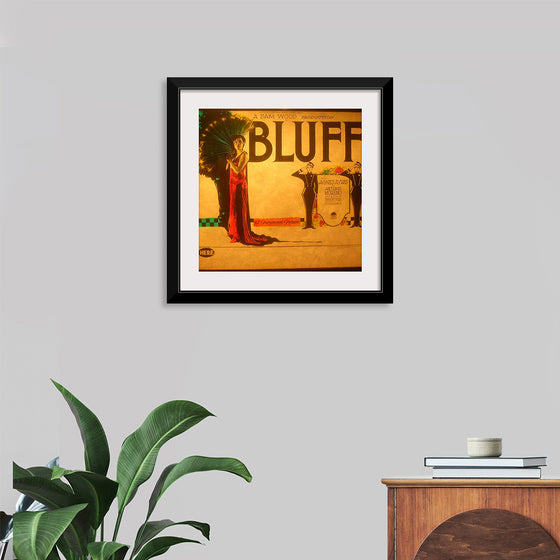 "Lantern slide for the film 'Bluff' (1924)"