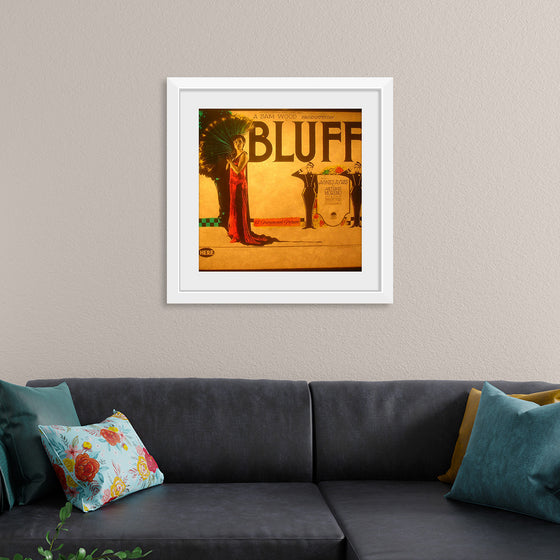 "Lantern slide for the film 'Bluff' (1924)"