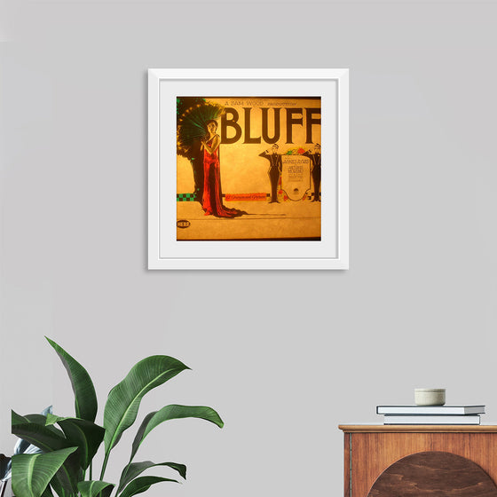 "Lantern slide for the film 'Bluff' (1924)"