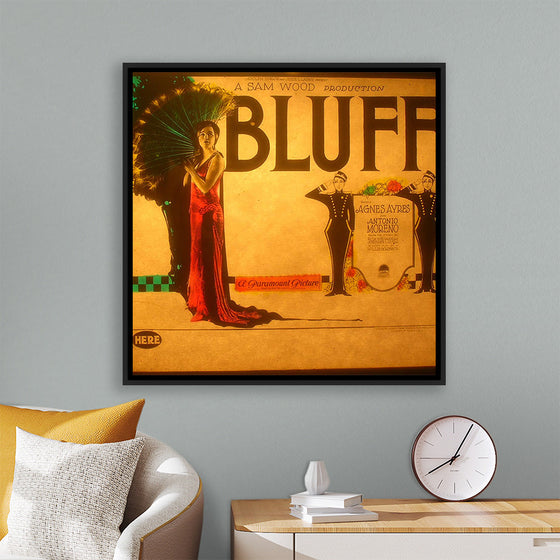 "Lantern slide for the film 'Bluff' (1924)"