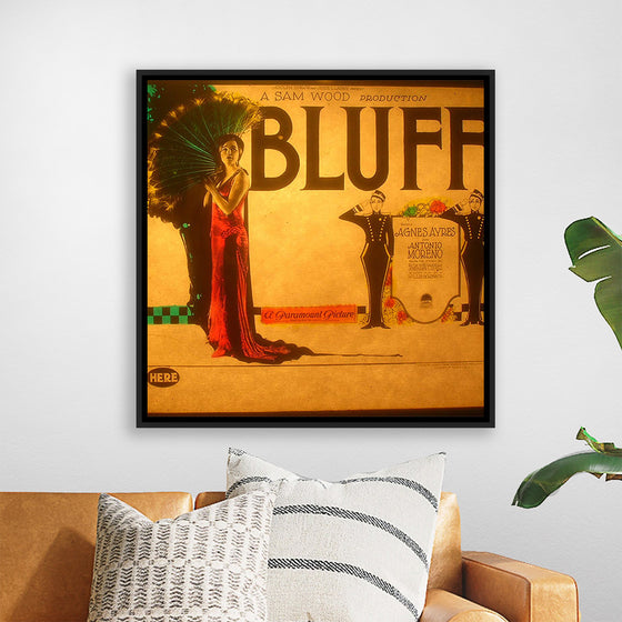"Lantern slide for the film 'Bluff' (1924)"