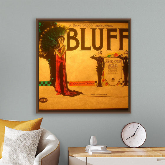 "Lantern slide for the film 'Bluff' (1924)"