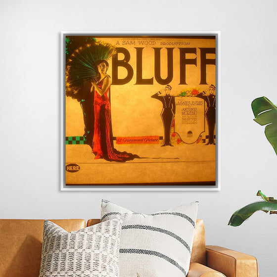 "Lantern slide for the film 'Bluff' (1924)"