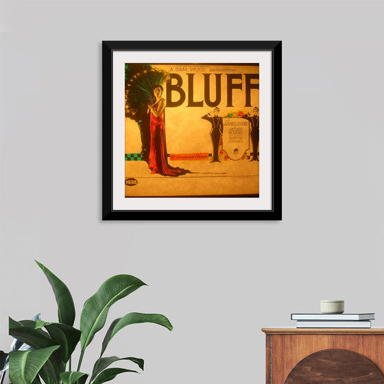"Lantern slide for the film 'Bluff' (1924)"