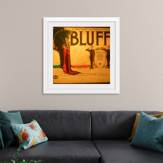 "Lantern slide for the film 'Bluff' (1924)"