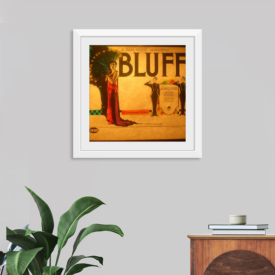 "Lantern slide for the film 'Bluff' (1924)"