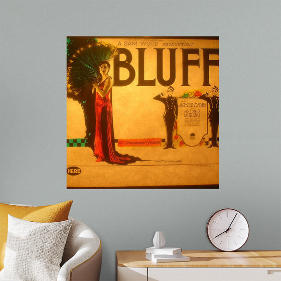"Lantern slide for the film 'Bluff' (1924)"