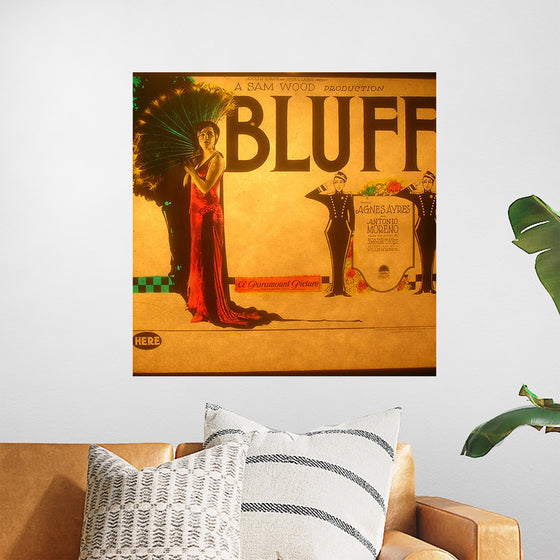 "Lantern slide for the film 'Bluff' (1924)"