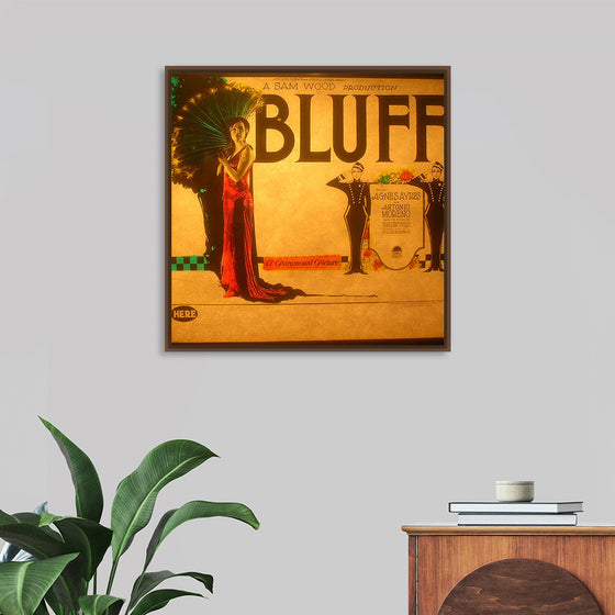 "Lantern slide for the film 'Bluff' (1924)"