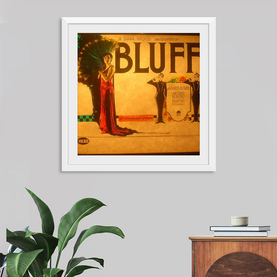 "Lantern slide for the film 'Bluff' (1924)"