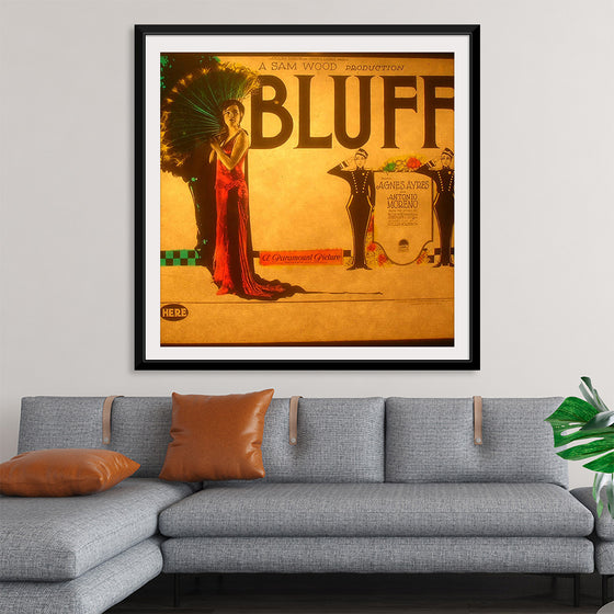 "Lantern slide for the film 'Bluff' (1924)"