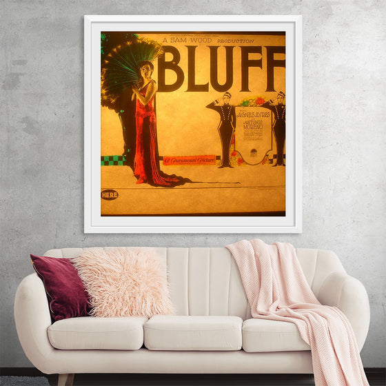 "Lantern slide for the film 'Bluff' (1924)"