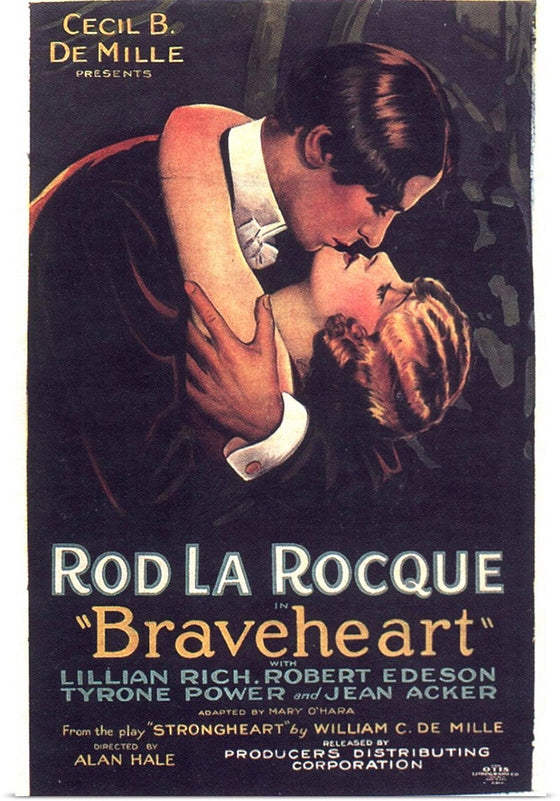 "Poster from the film "Braveheart" (1925)"