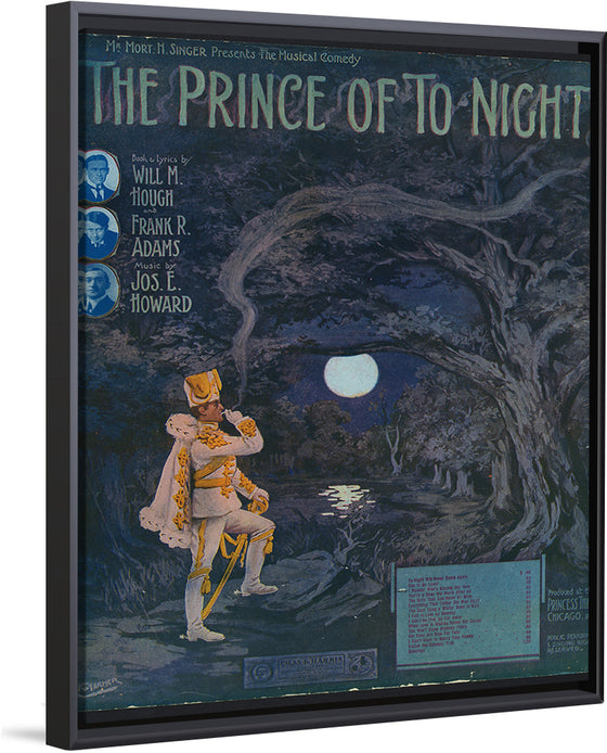 "The Prince of To-night sheet music cover", William Austin Starmer