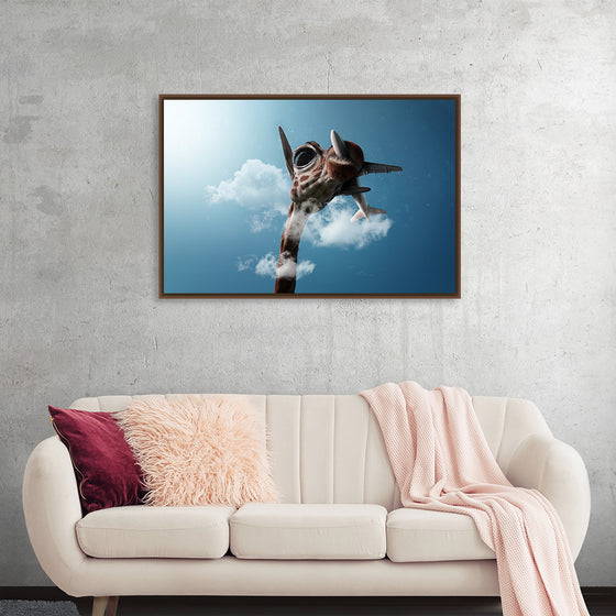 "Giraffe Eating an Airplane"