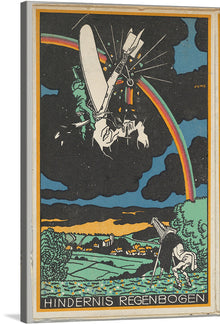  Dive into the enigmatic world of “Rainbow Obstacle,” a captivating artwork that weaves together elements of fantasy and reality. This print, rich in detail and color, features a surreal scene where a winged creature is entangled in the vibrant hues of a rainbow, while an observer gazes through a telescope from the earthly realm below. The contrast between the celestial and terrestrial planes invites viewers to explore themes of connection, observation, and the unknown. 