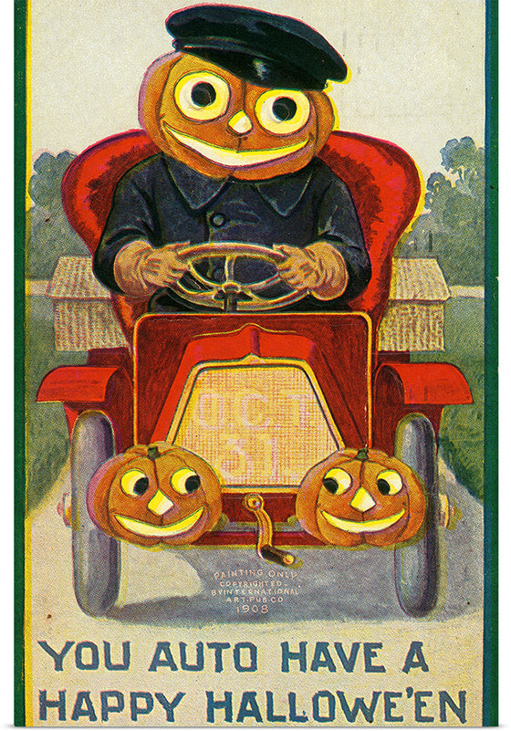 "You Auto Have a Happy Hallowe'en", International Art Publishing Company