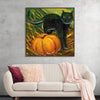 "Black Cat with Pumpkin"