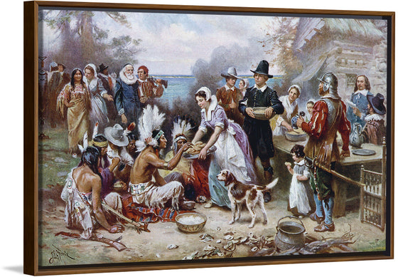 "The First Thanksgiving, 1621", Jean Leon Gerome Ferris