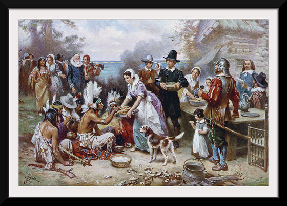 "The First Thanksgiving, 1621", Jean Leon Gerome Ferris